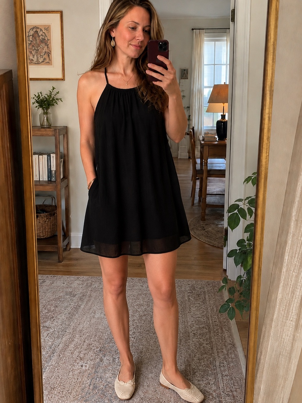 White House Black Market Black Halter-Neck Mini Dress